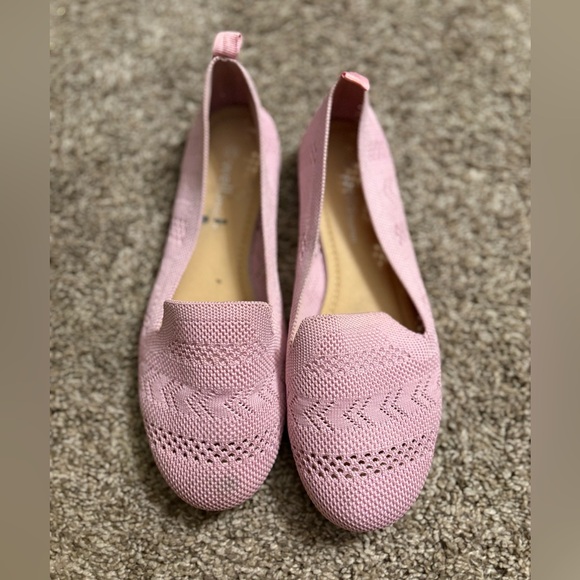 Shoes - Pink Women's Knit Flats